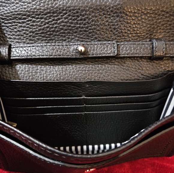 Kate Spade Black Pebble Leather Harlow Crossbody Wallet - Picture 7 of 10
